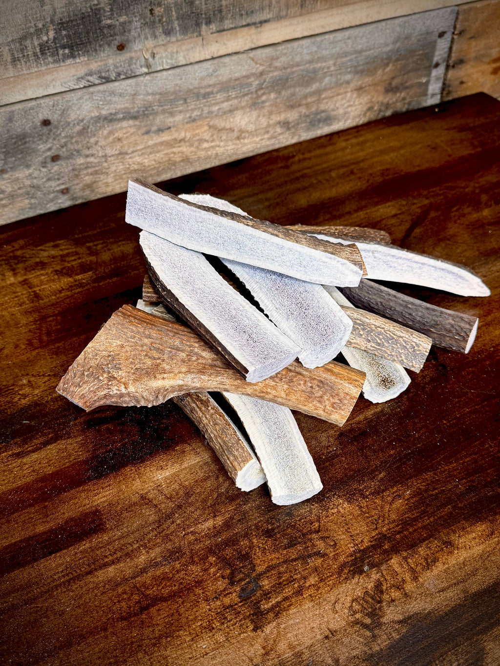 Split Elk Antler Dog Chew Treats - 1 Pound Groups, Choose Size
