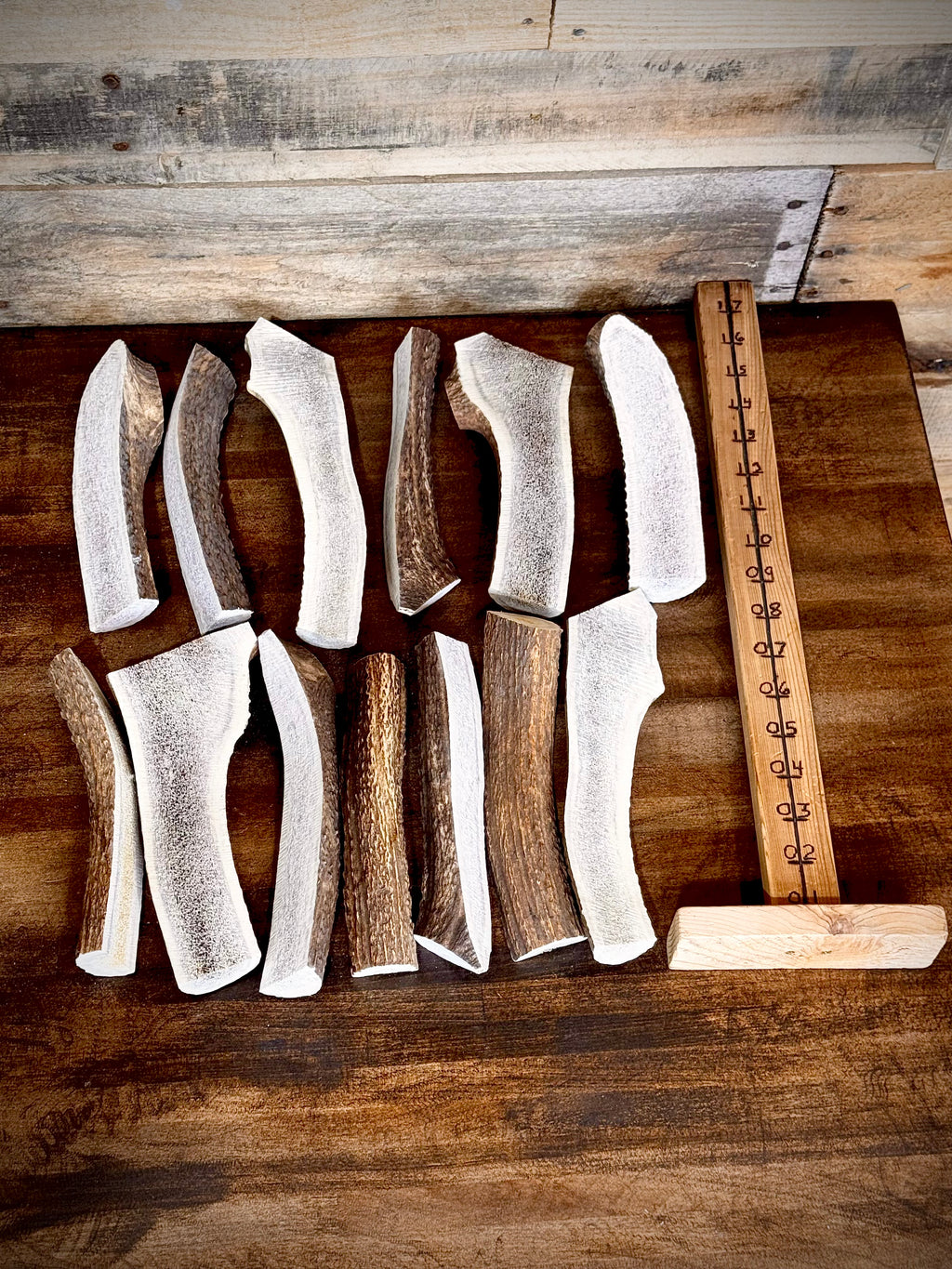 Split Elk Antler Dog Chew Treats - 1 Pound Groups, Choose Size