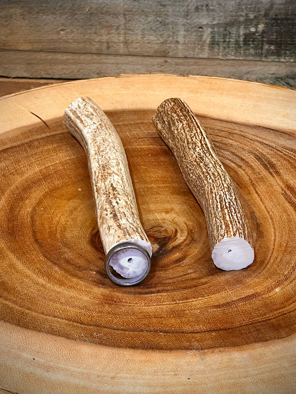 Deer Antler Knife Handle or Pen-Turning Blank, No Burr (Slab) - Choose Size and Color