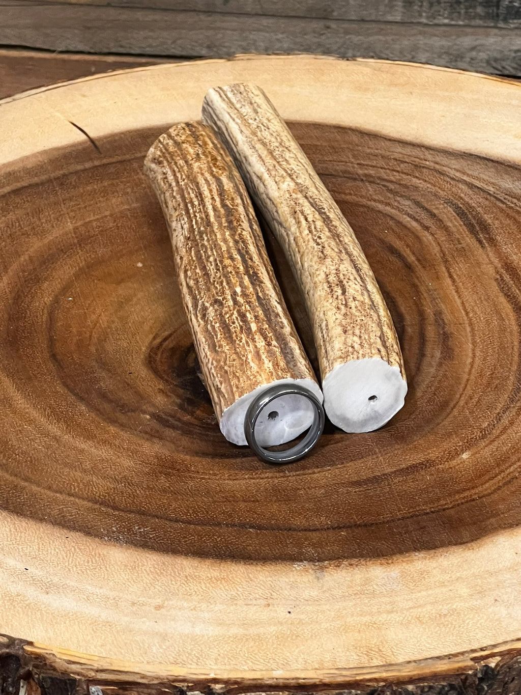Deer Antler Knife Handle or Pen-Turning Blank, No Burr (Slab) - Choose Size and Color