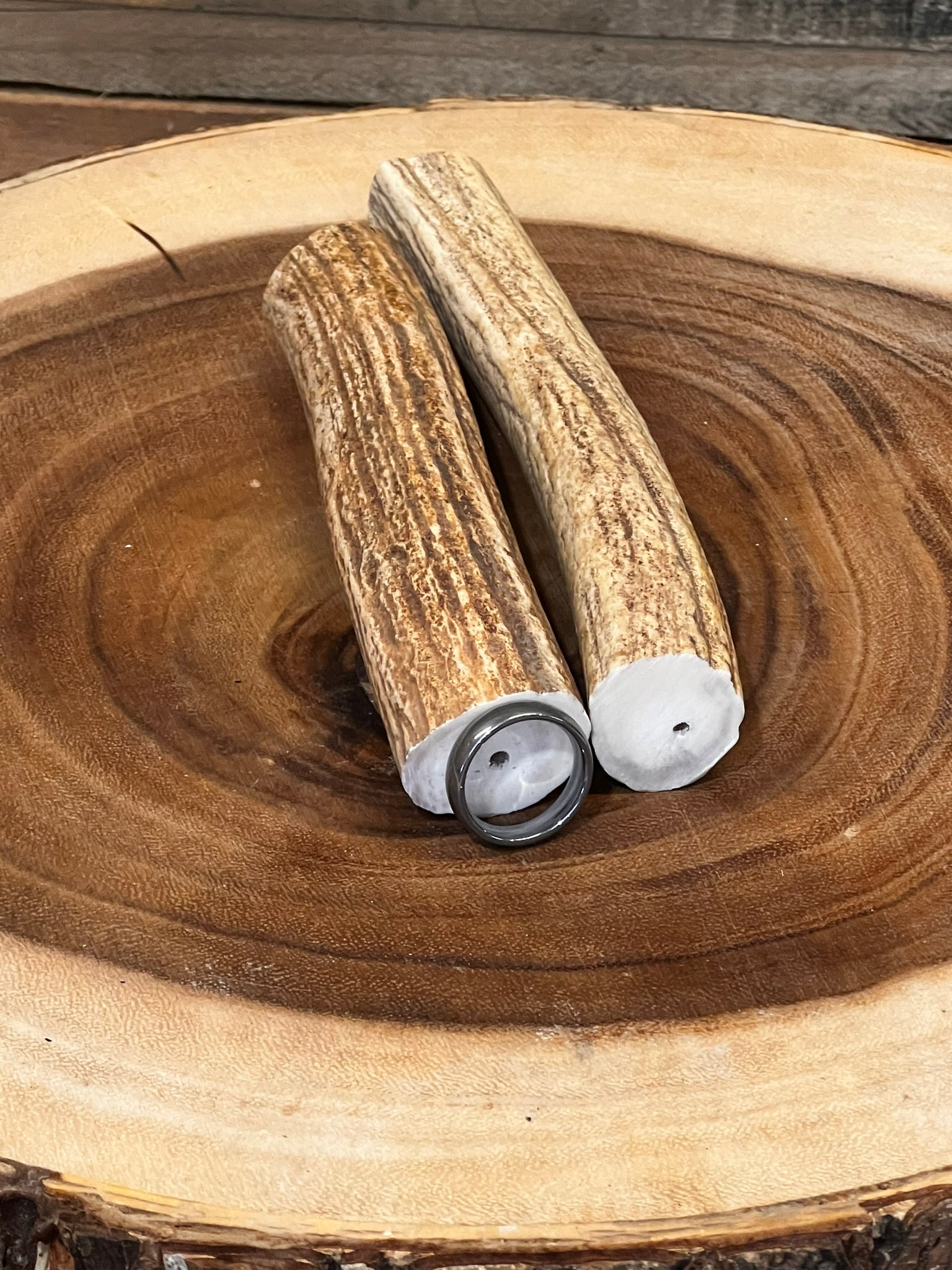 Deer Antler Knife Handle or Pen-Turning Blank, No Burr (Slab) - Choose Size and Color